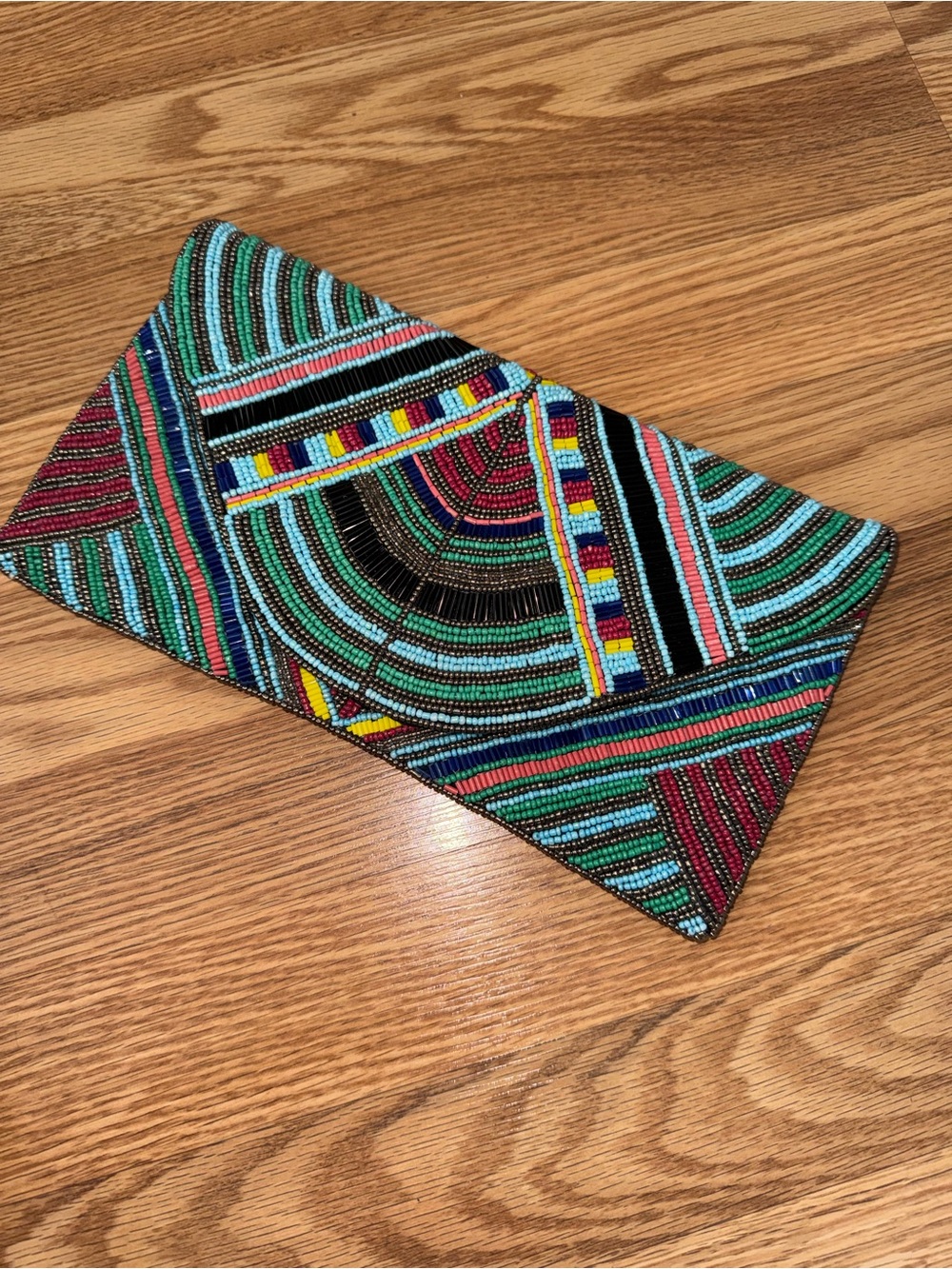 Colorful Beaded Clutch Hand Bag - Picture 1 of 7